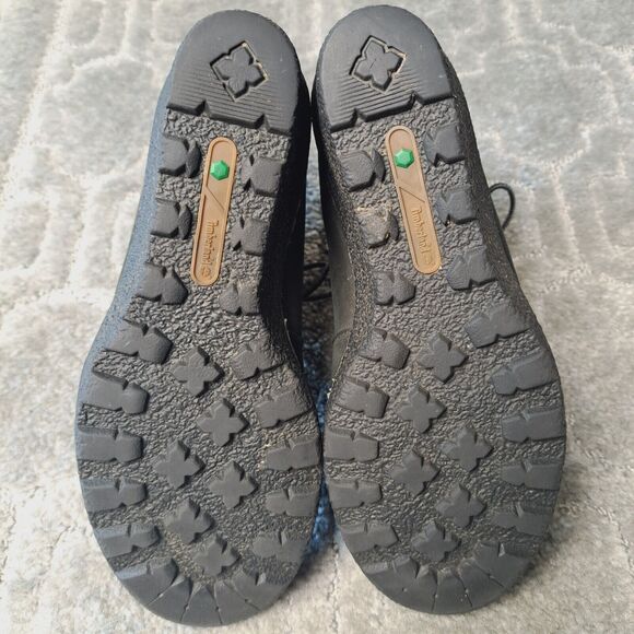 Timberland Earthkeepers Amston Wedge Boots Womens Size 8 Black Suede Leather - Picture 7 of 11